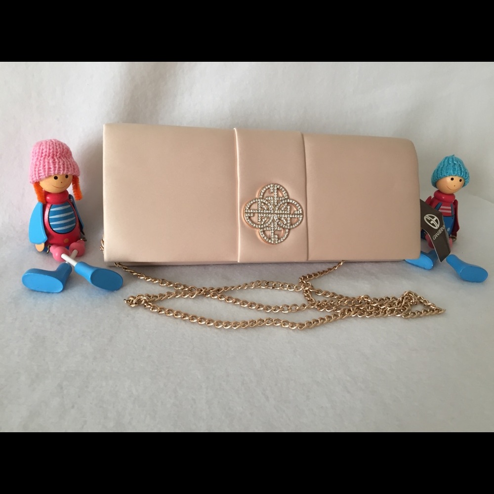 Giani Bernini Logo Ribbon Clutch/Shoulder Bag